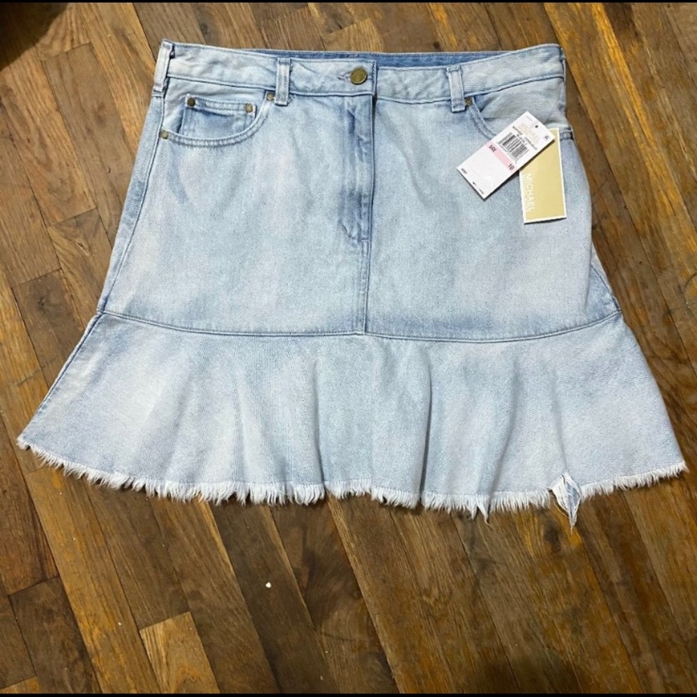 Micheal Kors Fit and Flare Jean Skirt Size 10